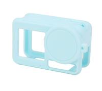 Sxhlseller Custodia in Silicone per Action 5 Pro, Cover Morbida per Fotocamera con Copriobiettivo e Cinturino in Blu, Pelle Anti Collisione e Antipolvere con Finitura Ritagliata Precisa (BLUE)