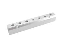 Sxhlseller Deviatore Collettore Compressore Aria in Alluminio, Splitter Pneumatico a 7 Vie 9 Porte, Uscita 1/4" NPT Ingresso 1/2" NPT, Collettore Aria Ad Alta Pressione 120 PSI per Automazione