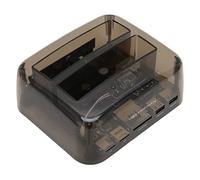 Sxhlseller Dock per Disco Rigido a Doppio Alloggiamento da USB 3.0 a SATA, Dock per Disco Rigido Esterno con Supporto Hot Swap 20 TB 6 Gbps per HDD SSD da 2,5 3,5 IDE 100-240 V Nero (Spina