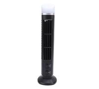 Sxhlseller Fan della Torre Senza Lama, Salvezza Versatile Silenzioso velocità Regolabile da Scrivania USB Ventola Senza Lama per Roulotte (BLACK)