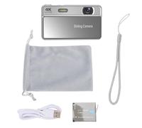 Sxhlseller Fotocamera Digitale 4K da 64 MP Messa a Fuoco Automatica con | Copertina Scorrevole Vintage, Schermo da 2,8 Pollici, Luce di Riempimento Incorporata, Vlogger da Viaggio Portatili,