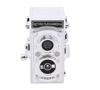 Sxhlseller Fotocamera Digitale retrò Portatile 24M 2.7K |Messa a Fuoco Automatica Stile TLR a Doppia Lente Vintage per Viaggi, Registrazione Quotidiana, Lunga Durata della Batteria (BLACK)