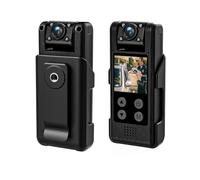 Sxhlseller Fotocamere Indossabili di Piccole Dimensioni con Video e Visione Notturna, Fotocamera da Tasca con Clip Posteriore per Sicurezza, Grandangolo da 140 Gradi, Scheda SD Non Inclusa