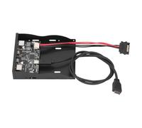Sxhlseller Hub USB 3.2 Gen2 Sul Pannello Frontale, Adattatore per Alloggiamento per unità Floppy da 3,5 Pollici a 4 Porte da 10 Gbps con 2 Interfacce USB-A e di Tipo C per Sistemi PC e