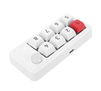 Sxhlseller KeyPad Numerico con 8 Tasti Programmabili, Numpad Meccanico USB C Cablato per Laptop, 4 modalità Macro, 12 modalità di Illuminazione, Supportare lo Swap Caldo a Chiave, Plug and (WHITE)