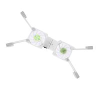 Sxhlseller Laptop Cooling Pad - FoldingDouble Fan LED Blue Light Notebook Cooler per Computer (Bianco)