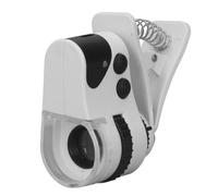 Sxhlseller Lente D'Ingrandimento per Microscopio per Cellulare, Ingrandimento 50X, Tipo Clamp/Holder, con Luce a LED per la Stampa di Monete, Valutazione dei Gioielli, Geografia