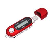 Sxhlseller Lettore MP3 USB Retro, Display LCD con Spegnimento Automatico per Musica Portatile, Supporta MP3 WMA, USB 2.0, Testo Canzoni, Fino a 20 Ore Batteria AAA, Espandibile 32GB (rosso)