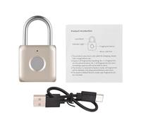 Sxhlseller Lucchetto Intelligente con Impronte Digitali Blocco Biometrico Resistente Alla Ruggine per la Sicurezza della Porta del Magazzino (SILVER)