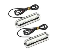 Sxhlseller Luci a LED Marine Impermeabili Luce Subacquea a 42 LED per Yacht Barca, Materiale in Acciaio Inossidabile IP68 Ad Alta luminosità (Illuminazione bianca)