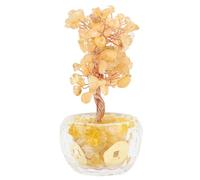 Sxhlseller Lucky Tree, Bonsai Tipo Energia Positiva Che Ha Vinto l'arredamento Feng Shui Geldboom Che Accompagna la Ricchezza e la felicità (YELLOW)