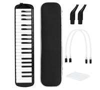 Sxhlseller Melodica Strumento Musicale a 37 Tasti con Custodia Rigida in EVA, Due Bocchini e Due Tubi per Adulti e Bambini in Blu, con Piastra per Ance in Ottone e Cuscinetti Antiscivolo (BLACK)