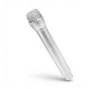 Sxhlseller Microfono Realistico per Performance Sul Palco, Simulazione in Plastica Leggera con Design a Interruttore, Giocattolo Fotografico per Feste con Discorsi per Bambini (SILVER)