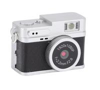Sxhlseller Mini Fotocamera Digitale, 1080p HD Tiny Retro Keychain Camera con Batteria da 200 MAh, Luce di Riempimento a LED, Adatto per la Registrazione dello Studio di Viaggio (BLACK)