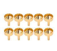 Sxhlseller Mini Imbuto in Metallo, Set di 10 Piccoli Imbuti in Lega di Alluminio per il Riempimento di Bottiglie e il Trasferimento di Liquidi, Profumi Cosmetici per Flaconi a Rullo di Olio