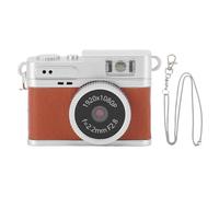 Sxhlseller Mini Retro Digital Camera da 1080p COMCAIN FHD FHD con Display a Colori da 0,96 Pollici, Luce di Riempimento a LED, Filtri, USB-C, per L'apprendimento di Vlogging di Viaggio (BROWN)