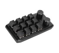 Sxhlseller Mini Tastiera Personalizzata con 12 Tasti Meccanici e 2 Manopole, Scheda Macro Programmabile Wireless BT per attività di Controllo di Giochi, PC e Multimediali (Wireless BT (batteria