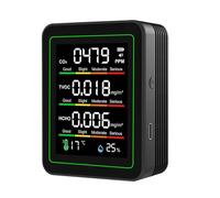 Sxhlseller Monitor della qualità dell'aria 5 in 1, Tester dell'aria Interna con Sensore NDIR, Schermo a Colori LCD, Rilevatore Portatile di umidità della Temperatura, CO2 TVOC HCHO per Piante di