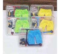 Sxhlseller Monopattino Grip and Tricks per abilità di Coordinazione delle, Carino per i Bambini, Design Piccolo e Portatile, Materiale in Lega + PVC (verde Blu/rosso) (rosso)