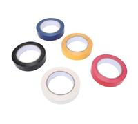 Sxhlseller Nastro per Marcatura di Pavimenti in Vinile da 5 Pezzi da 1 Pollice, 108,3 Piedi |Multicolor Bianco Rosso Blu Giallo per Il Distanziamento Sociale nei Campi Sportivi, Forte Adesione