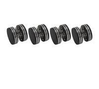 Sxhlseller Padici di Isolamento Altoparlanti, 4 Pc Ridurre le Vibrazioni Isolanti degli Altoparlanti in Alluminio del Piede Smorzamento Ad Alto Amplificatore Macchina CD (BLACK)