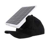 Sxhlseller Pannello Solare Monocristallino Portatile da 20 W con Cappello per Escursioni in Campeggio All'aperto, Kit Pannello di Carica Solare Ad Alta Efficienza di Conversione per Viaggi, 1 Cavo