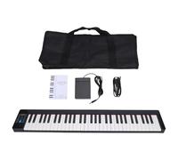Sxhlseller Pianoforte Digitale Pieghevole, Pianoforte con Tastiera Portatile con Display LCD a 61 Tasti 128 Toni 128 Ritmi, per Musicisti Principianti Adulti