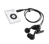 Sxhlseller Player MP3 Impermeabile 8 GB per Nuoto e Sport-Player Audio Subacqueo IPX8 con Cuffie, Clip Integrata, Supporta FLAC WAV Audible per la Gestione delle Immersioni da Surf (WHITE)