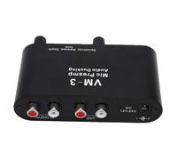 Sxhlseller Preamplificatore Microfonico con Ducking Automatico, Mixer Audio con Guadagno 36 DB, Ingresso Microfono da 6,35 Mm 3,5 Mm, Recupero della profondità di sensibilità Regolabile,