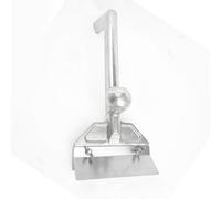 Sxhlseller Raschietto per Griglia con Parte Superiore Piatta, Resistente, Paraspruzzi, Impugnatura Ergonomica, Strumento per la Pulizia della Piastra per Ristorante, 1 Raschietto Lungo, 4 Lame di