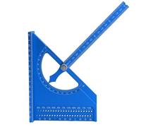 Sxhlseller Righello Quadrato per la Lavorazione del Legno, Scale di Incisione Angolo di Misurazione 3D Lineare Facile Smontare per Scrivere il Disegno (BLUE)