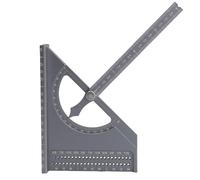 Sxhlseller Righello Quadrato per la Lavorazione del Legno, Scale di Incisione Angolo di Misurazione 3D Lineare Facile Smontare per Scrivere il Disegno (grigio argento)