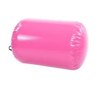 Sxhlseller Rullo Gonfiabile Portatile Rosa 24x32 Pollici |Tappetino da Ginnastica in PVC con Pompa per l'uso in Palestra a Casa con le Mani Sulla Schiena