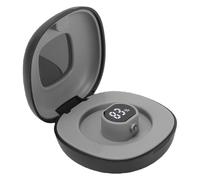 Sxhlseller Scatola Caricabatterie Smart Ring Dal Design Compatto con Porta di Tipo C - Display LED per L'uso in Movimento - Batteria Agli Ioni di Litio Polimerica (BLACK)