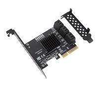 Sxhlseller Scheda Controller 6 Porte 3.0 PCIe Gen3 4X, Chipset ASM1166 | Espansione disco rigido da 6 Gbps, aggiornamento desktop PC, adattatore di archiviazione interno, configurazione