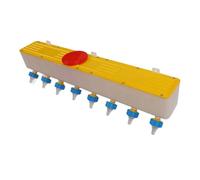 Sxhlseller Secchio per Mangiatoia per Latte di Agnello da 10 Litri con 8 Capezzoli in Silicone Mangiatoia per Latte per Bestiame Montata a Parete per Animali in Allattamento