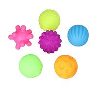 Sxhlseller Set di 6 Palline Testurizzate per Bambini, Giocattolo Sensoriale Morbido e Divertente da Afferrare a Mano, Sviluppo del Nervo Tattile, Materiale Plastico per Bambini, Giochi (multicolore)