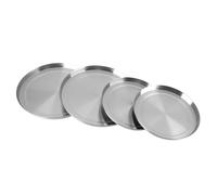 Sxhlseller Set di Coperture per Fornello Superiore in Acciaio Inossidabile, 4 Pezzi per Cucine Elettriche con Diametro di 8,3 Pollici e 6,7 Pollici, Prolunga per Piano in Argento