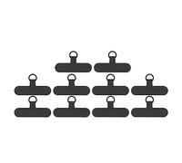 Sxhlseller Set di Linguette per Cinturino per Cellulare 3 in 1 da 10 Pezzi, Toppa per Cordino in Acciaio ABS Leggero per Telefoni Cellulari (BLACK)