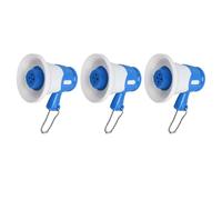 Sxhlseller Set di Mini Megafoni per Bambini, Portachiavi Rosso con Altoparlante Portatile da 3 Pezzi con Musica Incorporata per Giochi di Ruolo e abilità di Comunicazione Sociale (Blue)