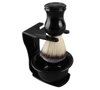 Sxhlseller Set Pennelli Barba 3 in 1 con Ciotola e Supporto, Kit per la Cura del Viso Uomo per Uso Domestico o in Viaggio con Ciotola in ABS e Setole Morbide in Nylon per le attività Quotidiane di