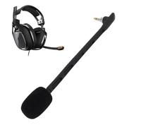 Sxhlseller Sostituzione Microfono 2pcs per LogitechAstro A40, Boom Microfono Staccabile da 3,5 Mm con Tappo Auricolare per Astro A40 TR per Astro A40 TR (BLACK)