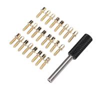 Sxhlseller Sostituzione Vite M3 da 24 Pezzi per Auto RC 1/10 1/8 |Kit Hardware Esagonale con Dadi Ad Aletta in Lega d'oro, Cacciavite per Cingolato SCX10 D90