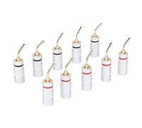 Sxhlseller Speaker Banana Plug, Ago Banana Plug Professional 24k Gold Placed Color Corbi per 10pcs Filo Altoparlante