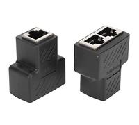 Sxhlseller Splitter Ethernet RJ45 da 2 Pezzi Switch Internet da 1 a 2 Vie per Router TV Box Computer, Adattatore Cavo di Rete per Segnale WiFi Debole in Casa Remota Soffitta Seminterrato, Dati Fisici