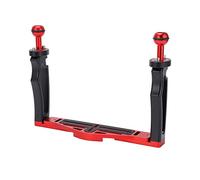 Sxhlseller Stabilizzatore con Vassoio a Doppia Impugnatura per DSLR e Action Camera, Alloggiamento per Fotocamera Subacquea in Alluminio con Testa a Sfera per Riprese Bilanciate e Resistenza Ridotta