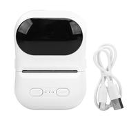 Sxhlseller Stampante Tascabile Portatile, Stampante Termica per Etichette Compatta e Leggera con e Supporto App per Etichette di Gioielli per Abbigliamento di Piccole Imprese (WHITE)