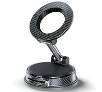 Sxhlseller Supporto Magnetico per Telefono per Auto, Regolabile a 360°, con Potenziamento del Vuoto One-touch, Supporto per Telefono a Ventosa per Cruscotto Dell'auto, Piastrelle di Vetro, (BLACK)