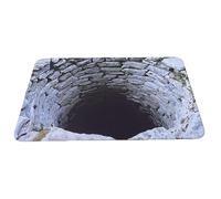 Sxhlseller Tappeto D'ingresso Creativo 3D Illusion Abyss Hole Rug per Balcone Interno Ed Esterno 23,62x35,43 Pollici (Tipo 1)