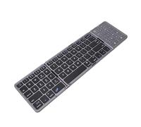 Sxhlseller Tastiera Bluetooth Pieghevole con Touchpad, Tastiera Wireless Portatile Ripiegabile a Tre con Trackpad, Tastiere da Viaggio Tascabili Ricaricabili, Dispositivo Multiplo per IOS